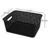 Xowine Set of 6 Weave Baskets, Plastic Storage Basket, Black