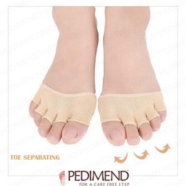 PEDIMEND™ Yoga Half Grip Five Finger Socks (1PAIR) - Invisible Low Cut Sweat Absorption Open Toe Socks - Prevents Corn, Callus & Blisters - One Size Fits Most - Foot Care