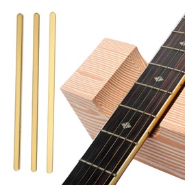 Briny River 3Pcs Guitar Height adjusting Shim Brass Nut Shims 72x2.8mm, Guitar Saddle/Nut Shims, Three Thicknesses of 0.5/1.0/2.0mm Suitable for 74-76 Guitar Nut