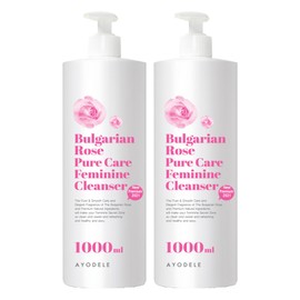 Ayodel Bulgarian Rose Pure Care Feminine Cleanser, 1L, 2 pcs / 아요델 불가리안로즈 퓨어케어 여성청결제, 1L, 2개