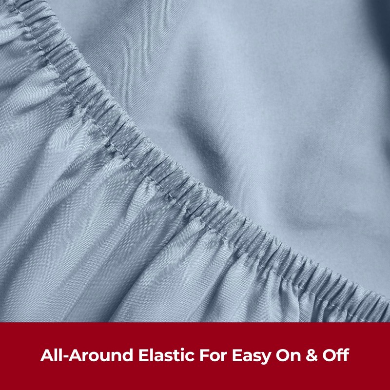 Mellanni Fitted Sheet Single Bed - All Around Elastic Bed