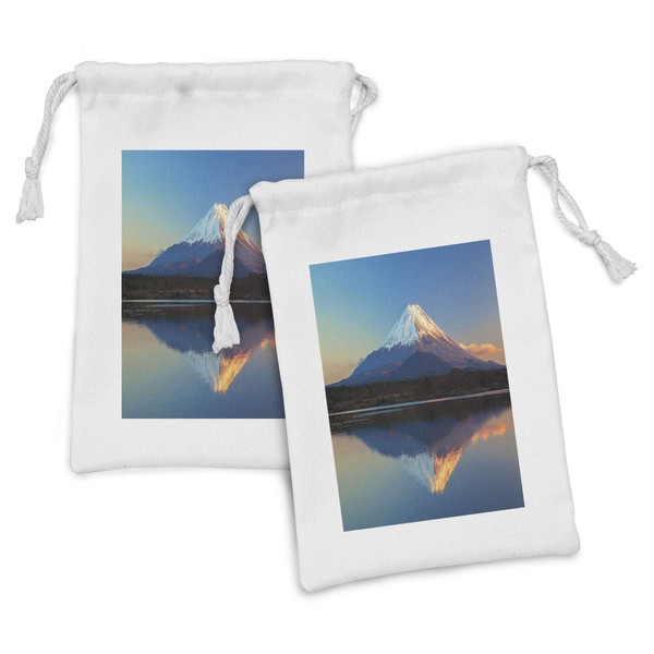 Lunarable the Far East Nature Fabric Pouch Set of 2,