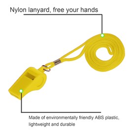 SHUBEIEUMI Whistle, 2 Packs Plastic Whistles With Lanyard, Professional Sports Whistle, Loud Crisp Sound Whistle Great for Coaches, Referees, and Officials, Sports Lifeguards-Yellow