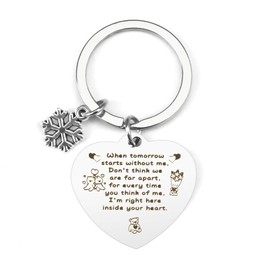 Qukiou Long Distance Relationship Gifts for Her Him, Couple Keyring, Couple Gifts for Boyfriend Girlfriend Husband Wife, I Love You Gifts for Her Him | When Tomorrow Starts Without Me