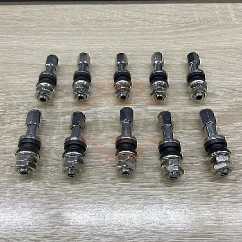 GEARZAAR 10x Stainless Steel Wheel Tire Valve Stems Hight Pressure