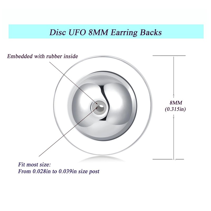 Fomissky-sisa Flat Earring Backs for Studs, Earring Backs Replacements, Heavy