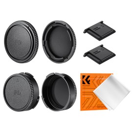 K&F Concept Canon FD Mount Body Cap Lens Rear Cap Set Compatible with Canon Lens Storage Body Mount Protective Cap Camera Parts Compatible Camera Accessories Dust Proof Scratch Resistant