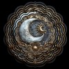 Unbranded 3D Metalwork Moon Wind Spinner | Cosmic Garden Accent