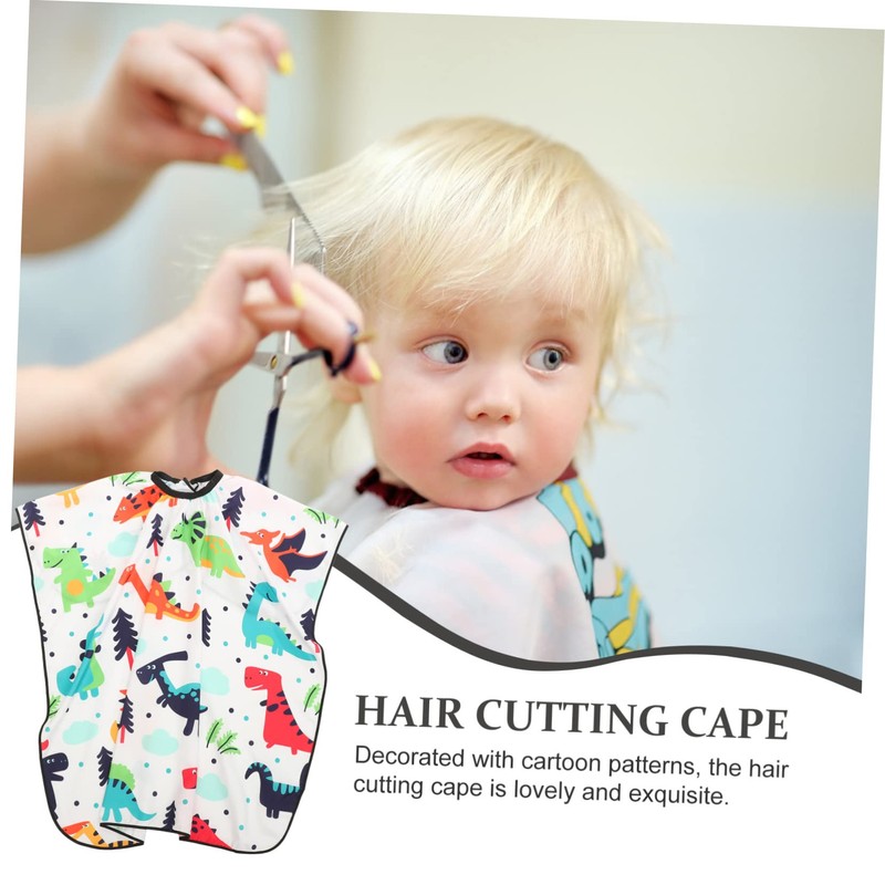 WOONEKY Hair Cutting Cape for Kids Dinosaur Pattern Barber Cape