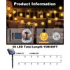 btfarm 2 Pack Solar String Lights Outdoor Waterproof, Total 98