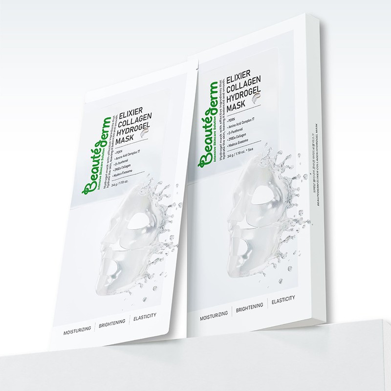 BEAUTEDERM PDRN Cica Exosome Panthenol Collagen Exotocin Hydrogel Elisir Mask
