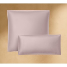 Seralino Satin Cushion Cover 50 x 70 cm Pink (Set of 2) Made from 100% Organic Cotton Pillowcase Soft Cushion Cover 70 x 50 cm with Zip Cushion Cover 50 x 70 cm Cotton