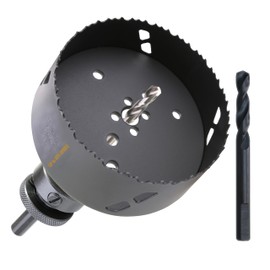 WOWSUPM 5-3/4 Inch Deep HSS Bi Metal Hole Saw with Arbor Depth 2.1” for Metal Thick Wood PVC Drywall Aluminum Big Slot New Sharp Teeth Heavy Duty Hole Saw Bit