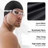 Kinwor Fabric Swim Cap for Men Women Adult, High Elasticity