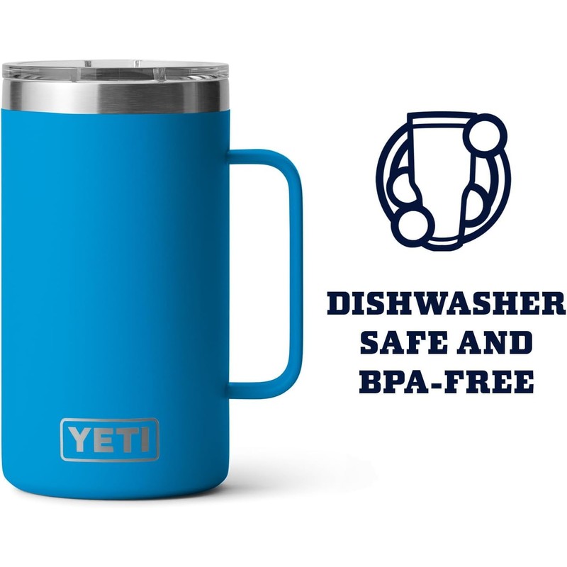 YETI Rambler Jug, Stainless Steel, Big Wave Blue, 24 oz