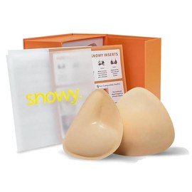 Snowy Sticky Push Up Inserts - Instant Boost Double-Sided Adhesive Bra Cup for Women, Supports Up to 2 Cup Sizes, Reusable, Sweat and Water Resistant - Essential, Feminine Essential Feminine Reusable Comfort Gamis - Color: Beige, Size: D (Fits 38B-36C-34