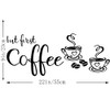 But First Coffee Vinyl Wall Decal Sticker for Coffee Shop