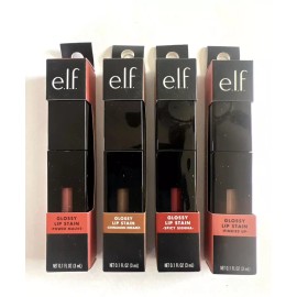 ELF 4 E.L.F Glossy Lip Stain Power Mauve, Cinnamon Dreams, Spicy Sienna & Pinkies Up