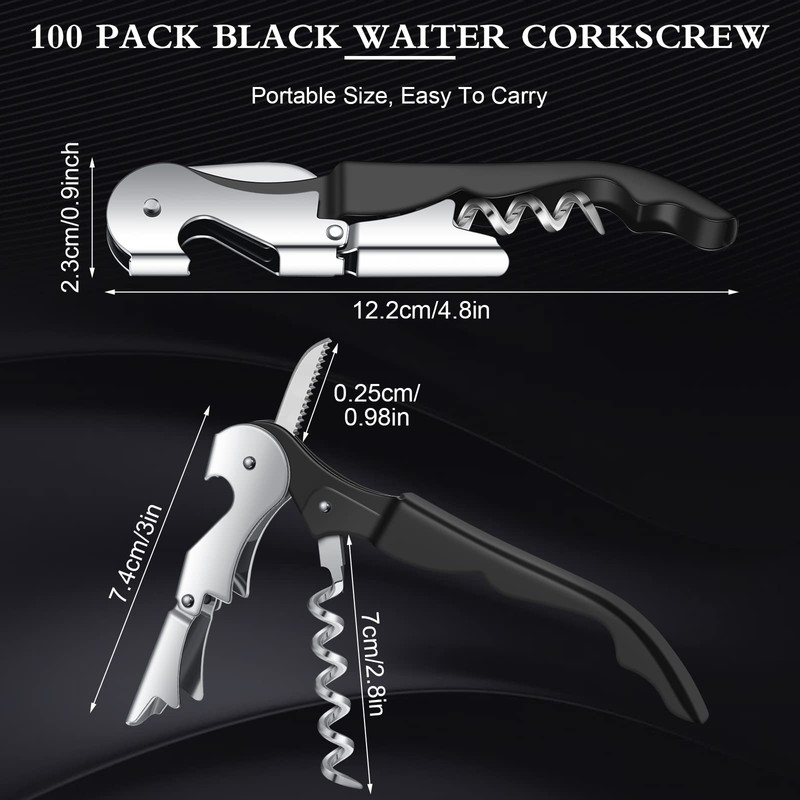 Waiter Corkscrew Wine Openers Heavy Duty Hinges Wine Key Bottle