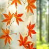 Nuxovilar Frosted Glass Maple Leaf Window Film, 16.9×39.4inch, Autumn Maple