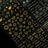 30 Sheets Gold Nail Art Stickers, 3D Self-Adhesive Nail Decals