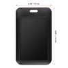 SINJEUN 50 Pack Sliding ID Badge Holder, Black Badge Holders