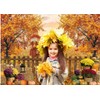 CHAIYA 7x5ft Fall Backdrop Fall Pumpkins Maple Leaves Backdrops Fall