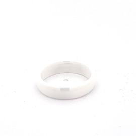 One Moment In Time J181 Size 7 Rosa White Ceramic with Rose Gold Ring Mormon LDS CTR