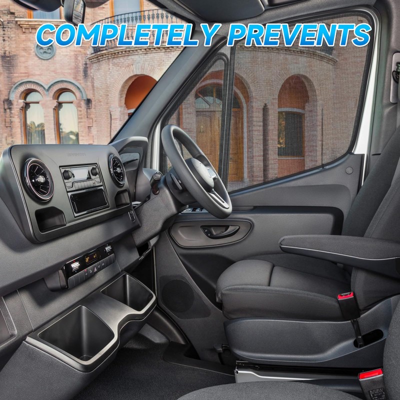 Federedevo Indoor Magnetic Window Bug Screen Compatible with Mercedes Sprinter