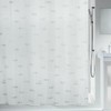 Spirella Kos Silver Metallic Effect Textile Polyester Shower Curtain, 180