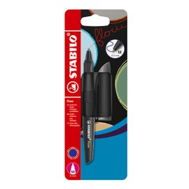 STABILO Ballpoint Pen Flow - Pack of 1 - Black including Blue Ballpoint Refill