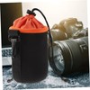 TEHAUX 4Pcs Camera Lens Pouch Set Durable Drawstring Storage Bags