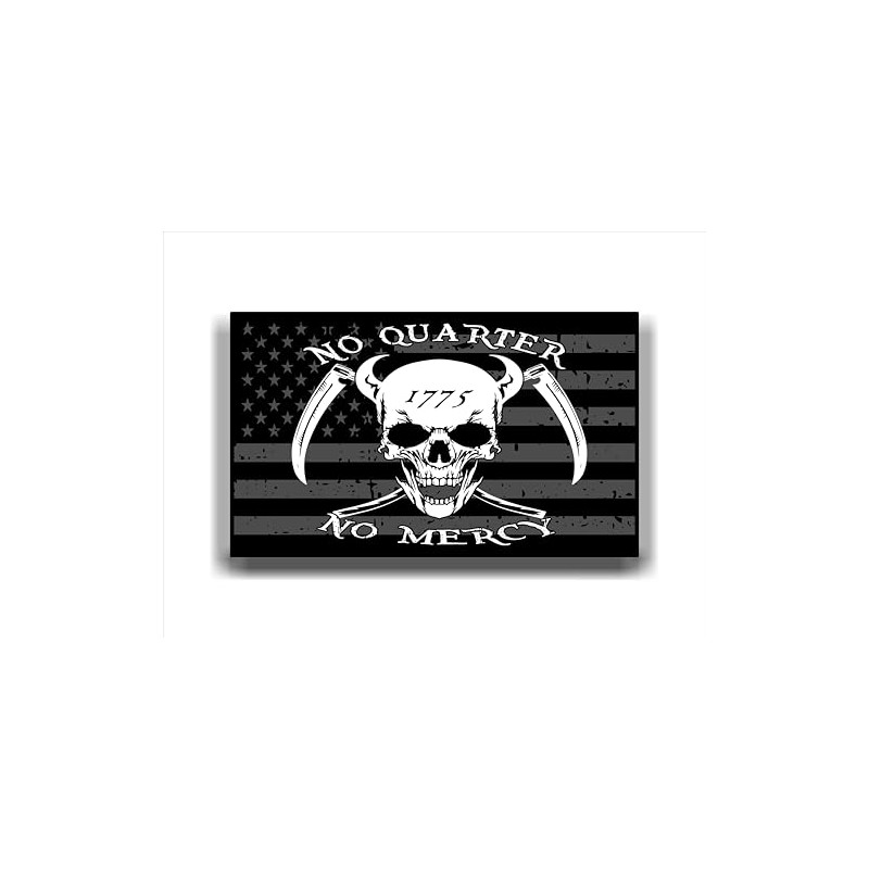 No Quarter, No Mercy, Blackbeard Pirate Edward Teach Vinyl Sticker