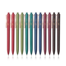 Mr. Pen- Retractable Gel Pens, 12 Pack, Black Ink Gel Pens Fine Point 0.5mm, Metallic Dark Vintage Barrels, Fast Dry, Retractable Pens, Gel Ink Pens, Aesthetic Pens for Journaling Fine Tip Pens