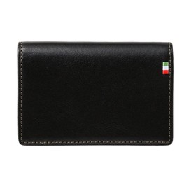 Milagro Business Card Holder, Tamponato Leather Series, Black