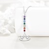 YFN Chakra Chain Sterling Silver Seven Chakra Pendant Necklace Chakra