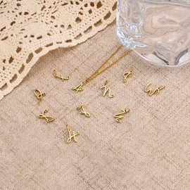 Yimofy Initial Necklace for Women 14K Gold Plated Stainless Steel Women's Dainty Letter Necklace Tiny A-Z Initial Pendant Choker Necklace J