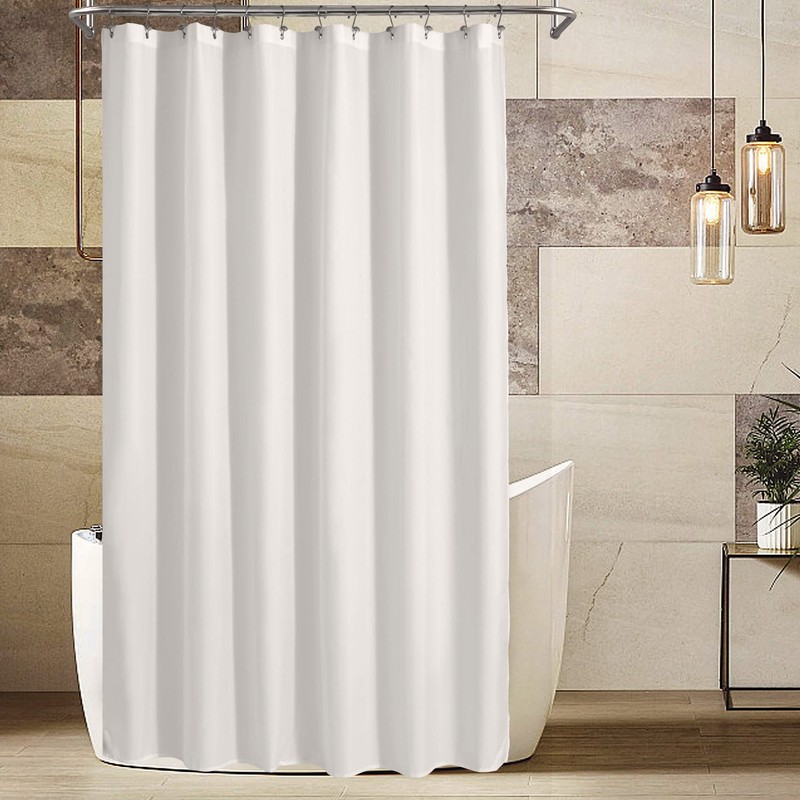 ALYVIA SPRING Extra Long Fabric Shower Curtain Liner Waterproof -