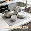 2PCS Microfiber Dish Drying Mat, 45x60cm Absorbent Draining Board Mats