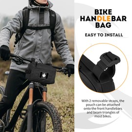 bvya Tactical Molle Admin Pouch Waist Pack Multi-Purpose Daypack EDC Handle Bag Toilet Pouch, CA Flag Patch Included