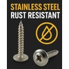 BCP Fasteners 50 Qty #8 x 1/2" 304 Stainless Steel