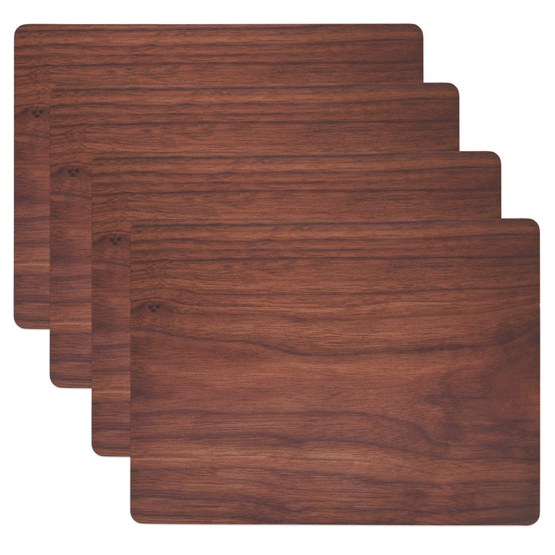 Wood Print Table Mats (Set of 4)