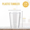 Homeshopa Clear Plastic Tumblers, 8oz Pack of 24 Reusable Unbreakable