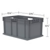 Akro-Mils 37682 Plastic Straight Wall Container Tote with Solid Sides