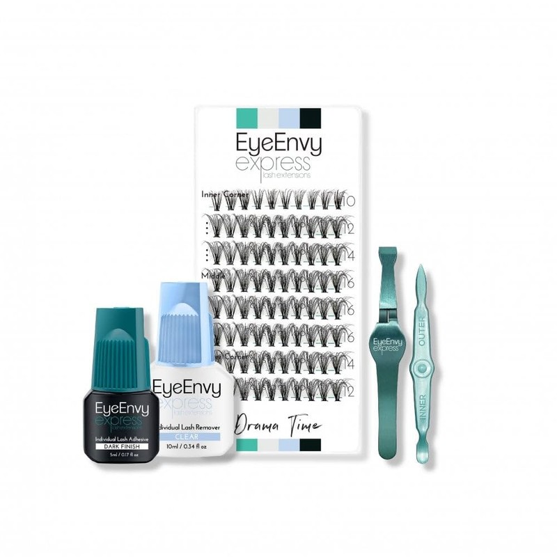 EyeEnvy Express Lash Extensions "Drama Time" D curl Individual Cluster