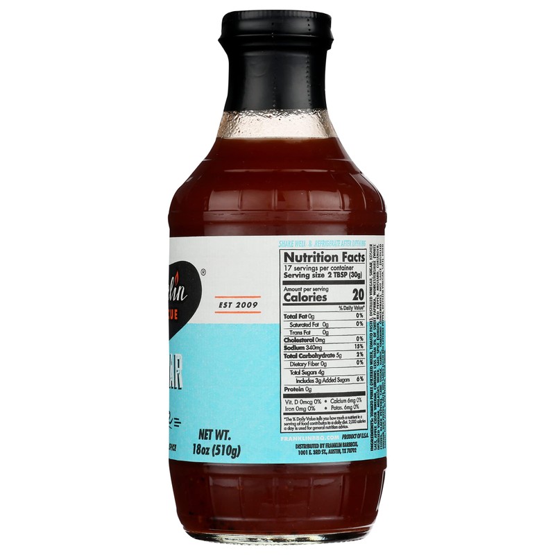Franklin Barbecue Vinegar BBQ Sauce, 18 OZ