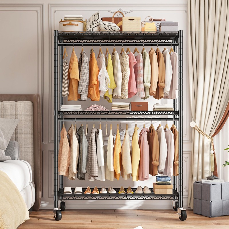 Raybee Clothes Rack, 45" W Clothing Racks for Hanging Clothes,