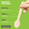 100% Wooden Disposable Spoons, (100 Count) Planet Friendly Utensils, Compostable