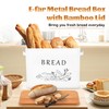 E-far Bread Box for Kitchen Countertop, Metal Bread Storage Container