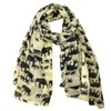 allydrew Elephant Print Scarf Wrap, Beige